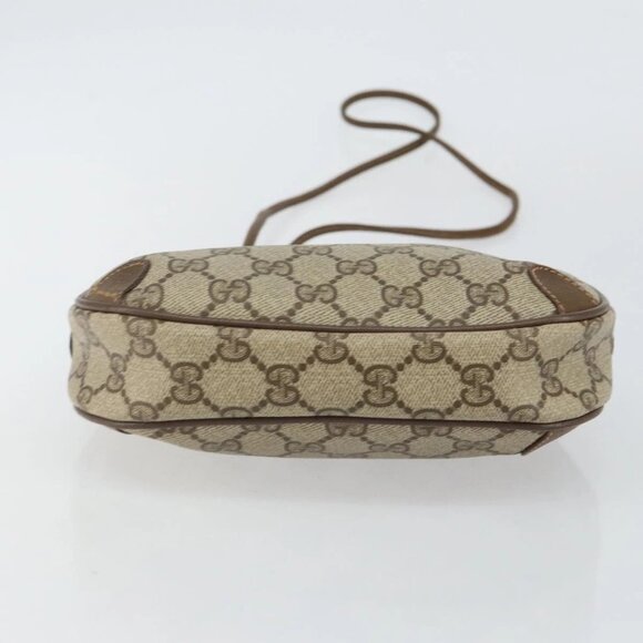 GUCCI GG Supreme Web Sherry Line Bag PVC Beige Gold 89 02 066 Auth 142438 - Picture 7 of 16